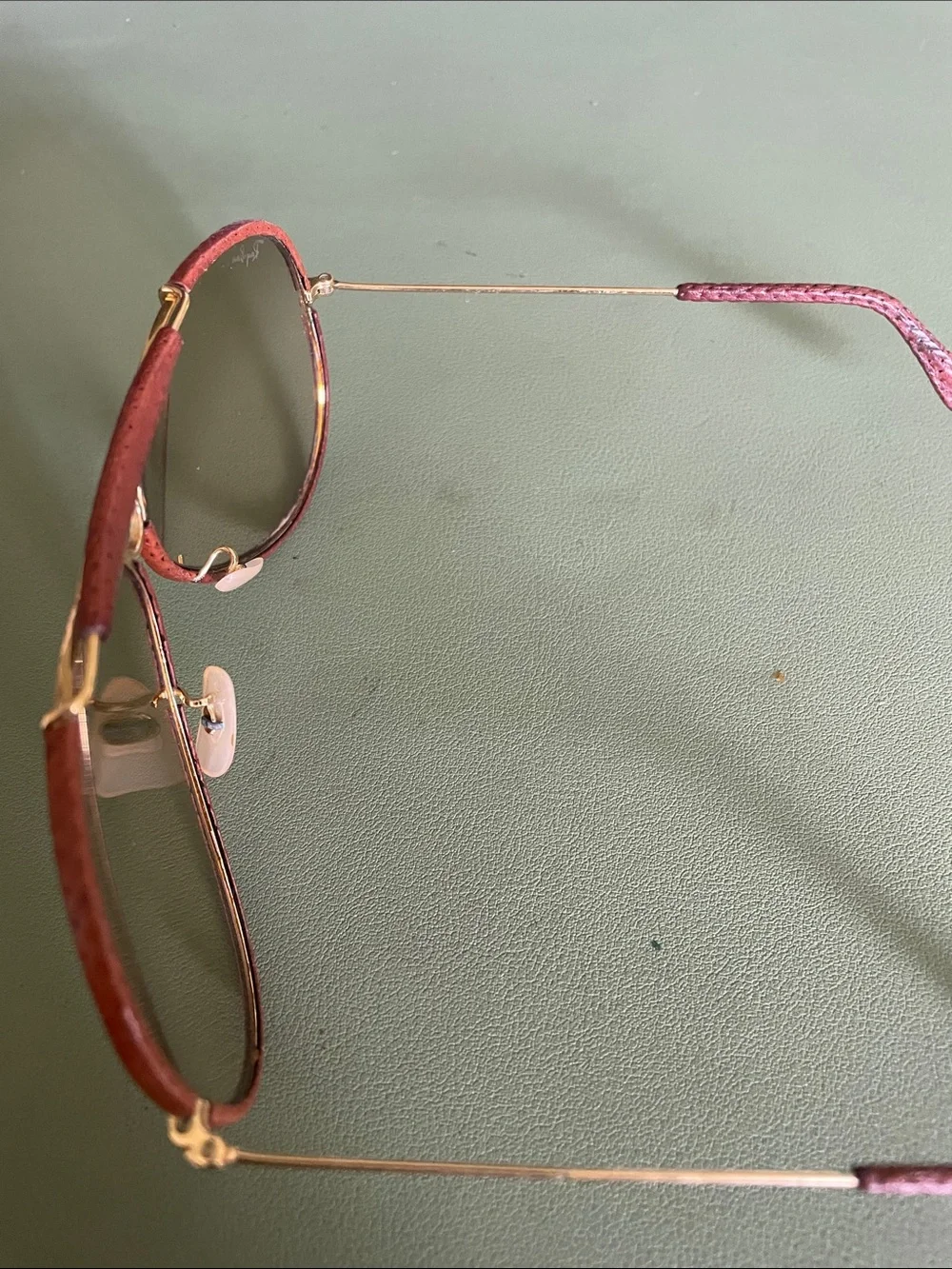 Ray-Ban Men’s Brown Gradient Lens Aviator Sunglasses with Gold Frame
